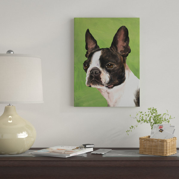 Winston Porter Dog Portrait Boston by Jill Sands Print on Canvas Wayfair